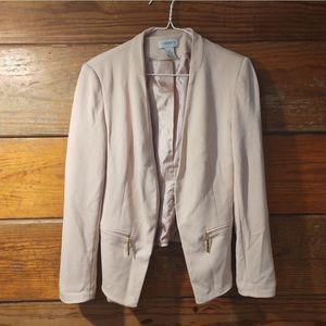 Carmen Marc Valvo • Blush Pink Open Front Blazer